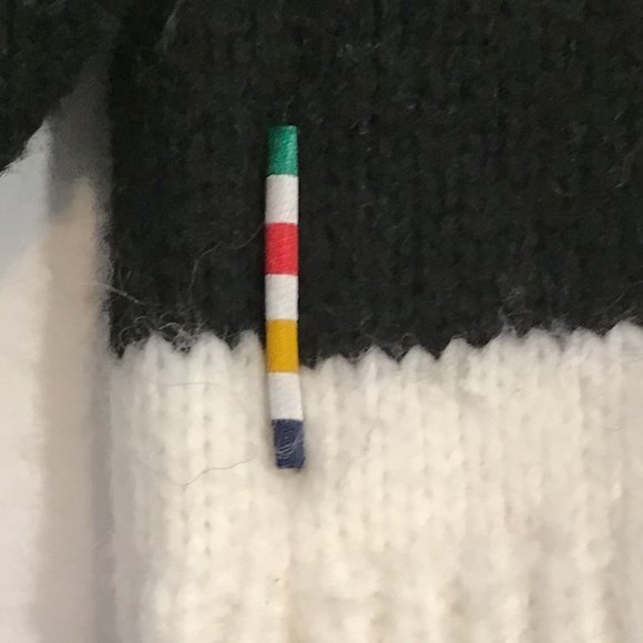 Women's Oversized Funnelneck Stripe Sweater Size M - Picture 8 of 11